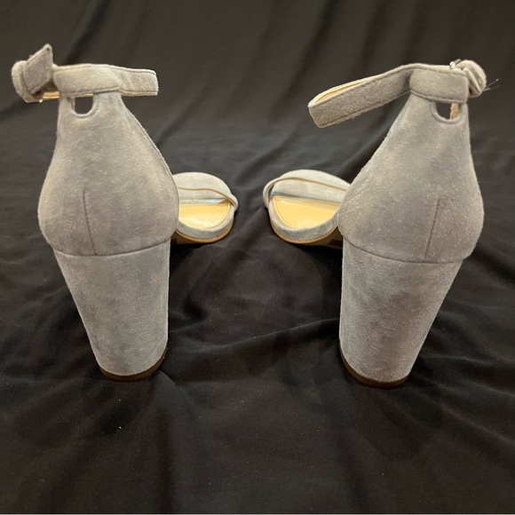 Jessica Simpson Monrae Suede Block Heel Sandal Baby Blue/Gray Size 8 - Picture 5 of 10